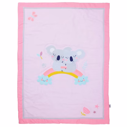 Das Baby Κουβερλι Fun 4934 Grey - Pink Grey - Pink