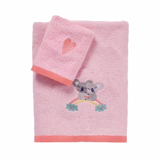 Das Baby Σετ Πετσετες 2 Τεμαχιων Κεντητες Fun 4934 Pink Pink