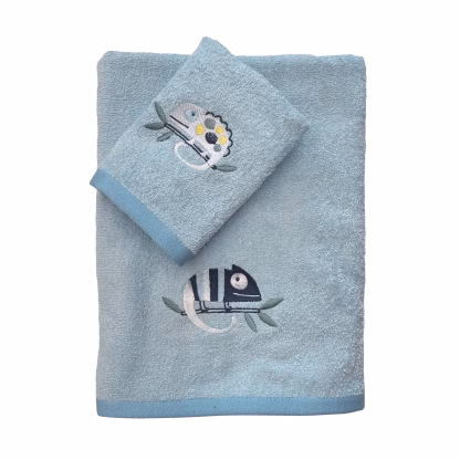 Das Baby Σετ Πετσετες 2 Τεμαχιων Κεντητες Fun 4935 Blue Blue