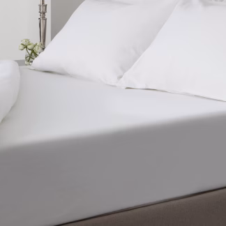 Σετ Σεντόνια ΚΟΜΒΟΣ Satin Plain TC300 100% Cotton 250x280 Λευκο