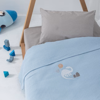 Palamaiki Κουβέρτα Πικέ Αγκαλιάς Baby Blankets 80x110 CANDY/2 BLUE