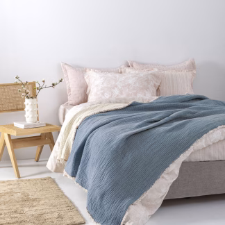 Palamaiki Κουβέρτα muslin 170x240 MOUS BLUE