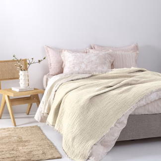 Palamaiki Κουβέρτα muslin 250x240 MOUS NATURAL