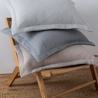 Palamaiki Ζεύγος Μαξιλαροθήκες Matelasse Oxford  50X70 ZOE SILVER