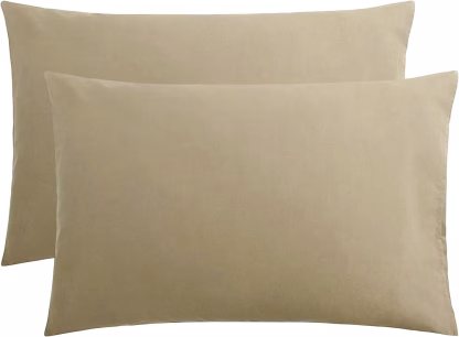 Ζεύγος Μαξιλαροθήκες Le Blanc Μονόχρωμες Beige 50Χ70
