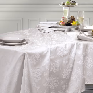 Rythmos Jasmine - Tραπεζομανηλο Σατεν Ζακαρ Λευκο 140X180