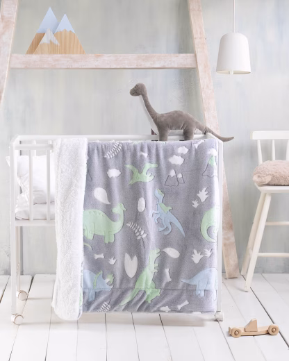 Rythmos Dinoland - Κουβερτα Κουνιασ Luminus (Flannel Fleece) 110X140