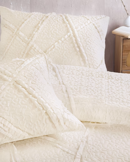 Rythmos Deste - Σετ Κουβερλι Λευκο Σετ 3 Τεμαχια (1 235X250, 2 50X70)
