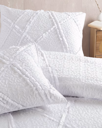 Rythmos Deste - Σετ Κουβερλι Λευκο Σετ 3 Τεμαχια (1 235X250, 2 50X70)