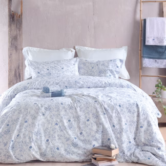 Rythmos Ortensia Μπλε - Σετ Σεντονια Nova King Size (270Χ290)