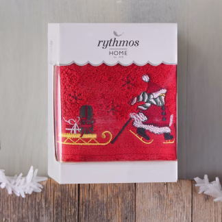 Rythmos Christmas Terry Gift Set (4 Χιονανθρωποσ) Προσωπου (50X90) Λευκο