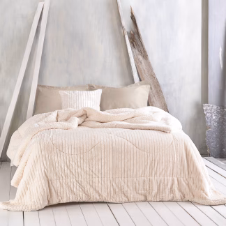Rythmos Shabby Εκρου - Μαξιλαροθήκη 50X50