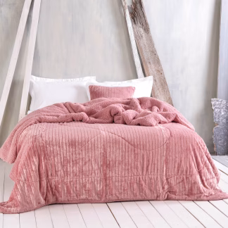 Rythmos Shabby Ροζ - Μαξιλαροθήκη 50X50