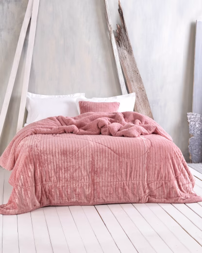 Rythmos Shabby Ροζ - Μαξιλαροθήκη 50X50