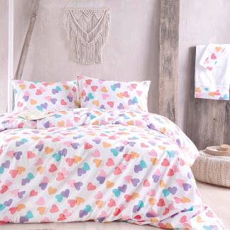 Rythmos Zoey - Σετ Σεντονια Symbol King Size (270Χ290) Λευκο