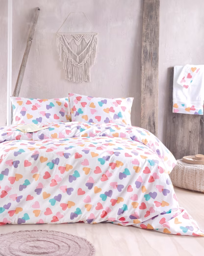 Rythmos Zoey - Σετ Σεντονια Symbol King Size (270Χ290) Λευκο