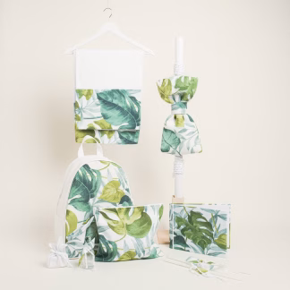 Σετ Βαπτισης Τροπικα Φυλλα