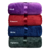 Κουβέρτα Μονόχρωμη Υπέρδιπλη Jacquard Fleece 350gsmart 11600 220×240 Μωβ