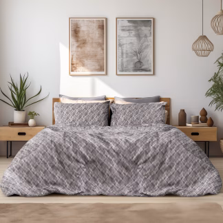 Beauty Home Σετ παπλωματοθήκη φανελένια μονή Leonardo Art 12333 160x240 Γκρι Beauty Home Σετ παπλωματοθήκη φανελένια μονή Leonardo Art 12333 160x240 Γκρι