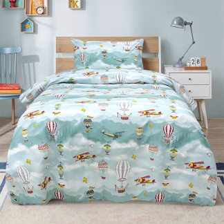 LINO Παιδικά Σετ Σεντόνια (170x260) Cloud Chasers Πετρόλ