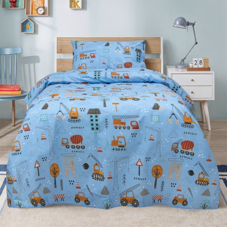 LINO Παιδικά Σετ Σεντόνια (170x260) Playground Town Πετρόλ