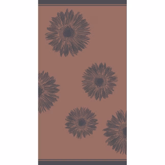Melinen Home Πετσετα Θαλασσησ Flower Brown (86Χ160) 86X160