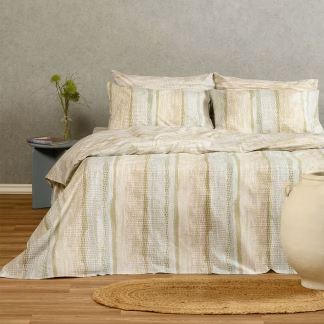 Melinen Home Παπλωματοθηκη Μονη Fuji Mocca Casual Line (165X245) 165Χ245