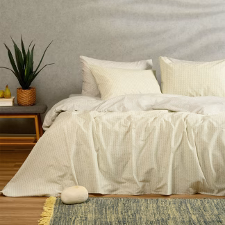 Melinen Home Σετ Σεντονια Διπλα (Λ) Layla Pastel Aqua Casual Line (150Χ200+32) 205Χ270