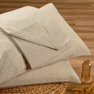 Melinen Home Σεντονι (Σετ 3 Τεμ.) 160Χ200+32 Layla Beige Casual Line Mini 50Χ70cm