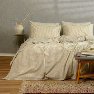 Melinen Home Σετ Σεντονια King Size (Λ) Layla Beige Casual Line (180Χ200+32) 260Χ270