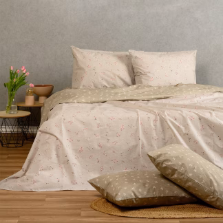 Melinen Home Παπλωματοθηκη Μονη Amour Light Mocca Ultra Line (165X245) 165Χ245