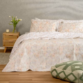 Melinen Home Παπλωματοθηκη Υπερδιπλη Aisha Aqua/Grey Ultra Line (225X245) 225Χ245