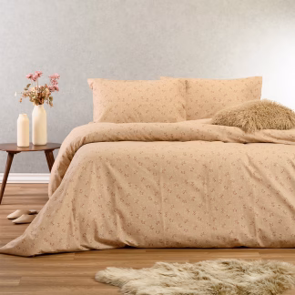 Melinen Home Σετ Σεντονια Φανελενια Μονα Fay Beige (170X260) 170Χ260