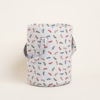 Σακος Κυλινδρος 43 X 30 Cm Μινι Αυτοκινητακια Γκρι