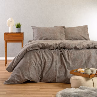 Melinen Home Σετ Σεντονια Φανελενια Μονα Keshia Grey (170X260) 170Χ260
