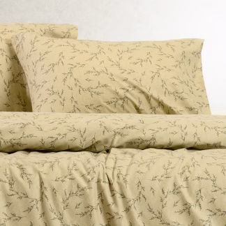 Melinen Home Σετ Μαξιλαροθηκεσ Φανελενιεσ Poppy Pastel Olive (53X72) 53Χ72
