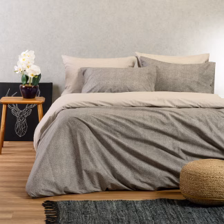 Melinen Home Σετ Σεντονια Υπερδιπλα (Λ) Luca Grey Ultra Line (160Χ200+32) 235Χ270