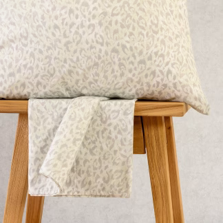 Melinen Home Σεντονι (Σετ 2 Τεμ.) 120Χ200+32 Leo Aqua/Grey Casual Line Mini 50X70cm