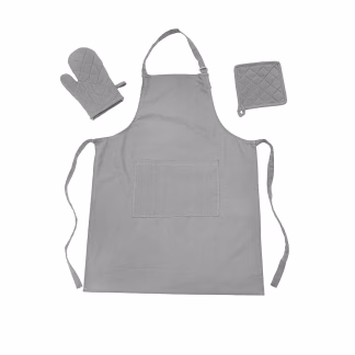 Melinen Home Σετ 3 Τεμ. Ποδια, Πιαστρα &Amp; Γαντι Zoe Light Grey 18Χ28