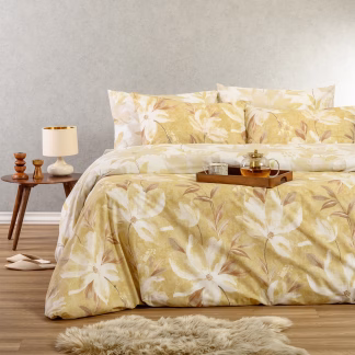 Melinen Home Σετ Σεντονια Υπερδιπλα (Λ) Giulia Ochre Casual Line (160Χ200+32) 235Χ270
