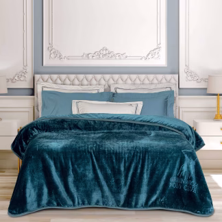 Greenwich Polo Club Κουβερτα Velour Μονη Essential 3498 Dark Aquamarine Dark Aquamarine
