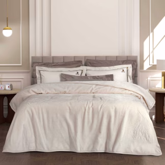 Greenwich Polo Club Κουβερτα Velour Υπερδιπλh Essential 3441 White White