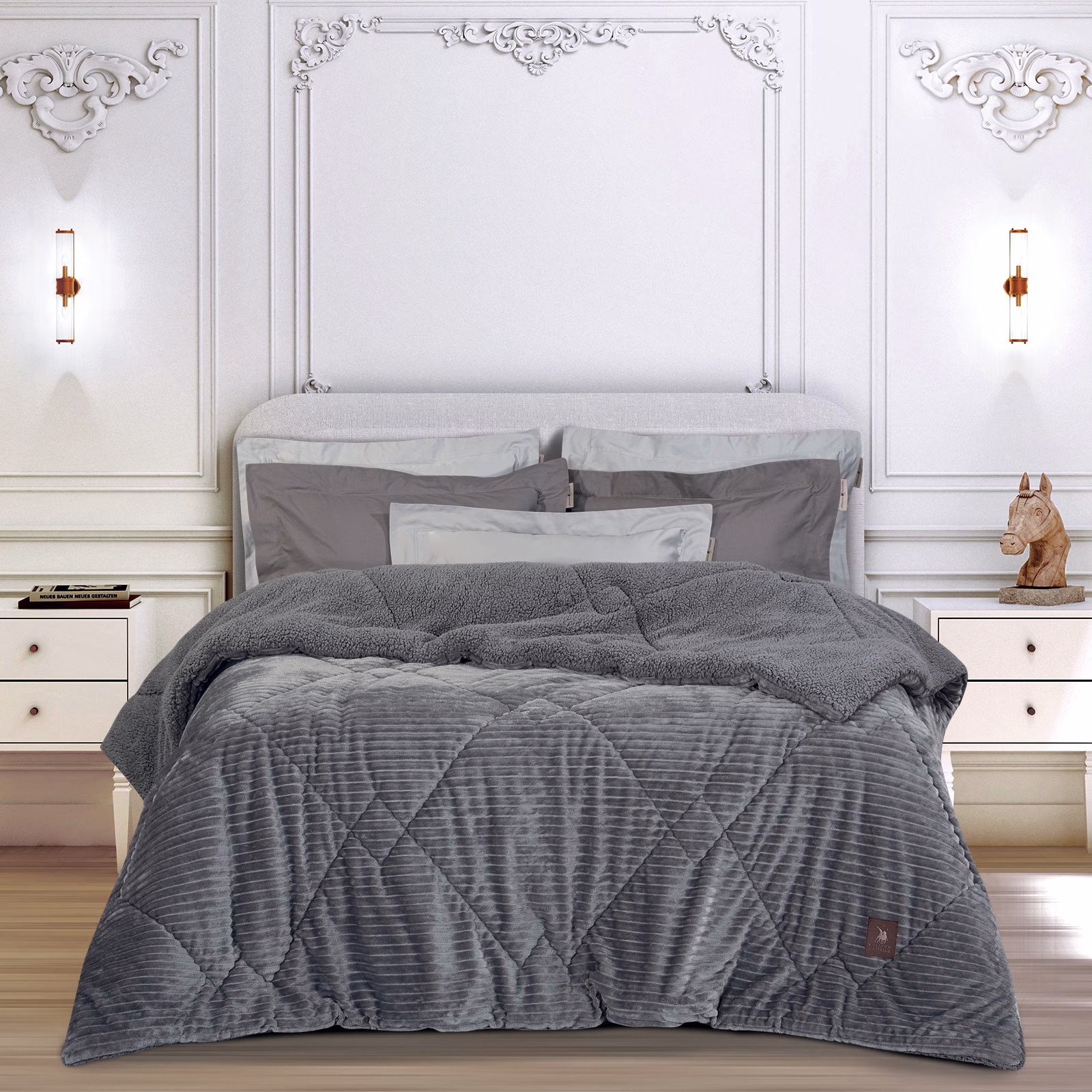 Κουβερτοπαπλωμα Υπερδιπλο Sherpa 3484 Grey Κουβερτοπαπλωμα Υπερδιπλο Sherpa 3484 Grey