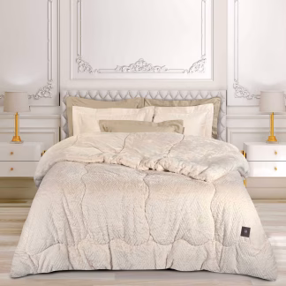 Greenwich Polo Club Κουβερτοπαπλωμα Rabbit Faux Fur King Essential 3952 Ivory Ivory