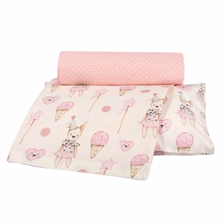 Greenwich Polo Club Σετ Σεντονια Κουνιασ Essential 8859 Ivory - Pink Ivory - Pink