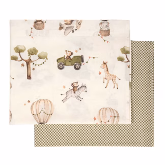 Σετ Σεντονια Λικνου Βαβυ Essential 8860 Ivory, Olive Green