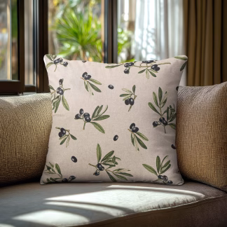 Beauty Home Μαξιλαροθήκη ΕΛΙΕΣ ΜΕ ΑΔΙΑΒΡΟΧΟΠΟΙΗΣΗ   45 x 45 cm