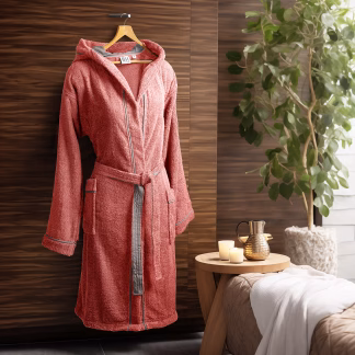 Beauty Home Μπουρνούζι με κουκούλα Art 3421 Κοραλί S Beauty Home Μπουρνούζι με κουκούλα Art 3421 Κοραλί S