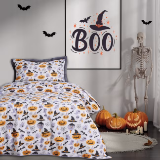 Das Kids Σετ Παπλωματοθηκη Μονη 4967 Grey - Orange Grey - Orange