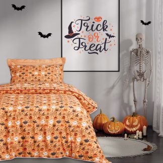 Das Kids Σετ Παπλωματοθηκη Μονη 4969 Orange Orange
